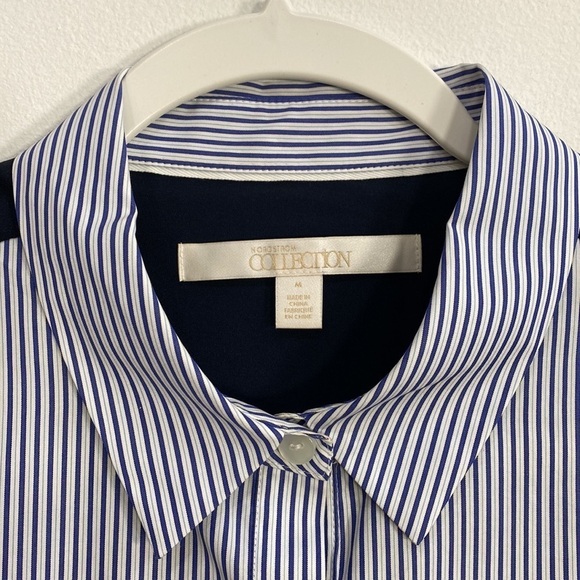 Nordstrom Collection Button Down Top Cotton/Silk Business Casual Women's Medium - Picture 2 of 12